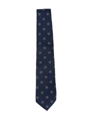 BIGI MILANO patterned silk tie - Blue
