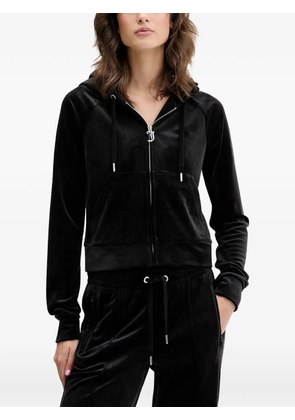 Juicy Couture logo-embellished zip-fastening hoodie - Black