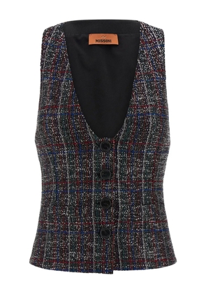 Missoni sequin tartan waistcoat - Grey