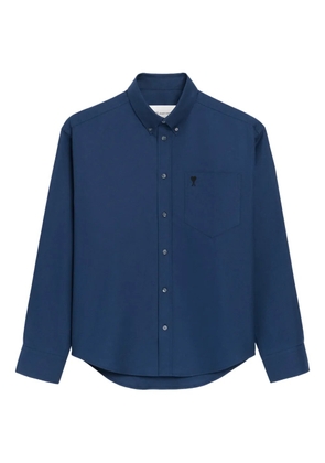 AMI Paris Ami De Coeur logo-embroidered shirt - Blue