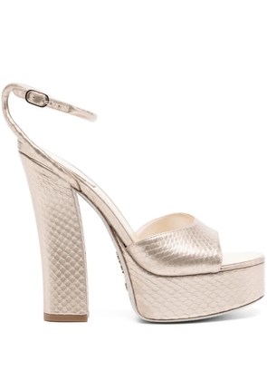 René Caovilla 140mm Ayersilk-shadow strass sandals - Neutrals