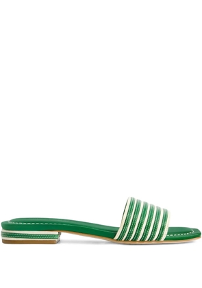 Bernardo Bernardo 1946 striped flat sandals - Green