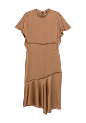 Fabiana Filippi gathered-detail midi dress - Brown