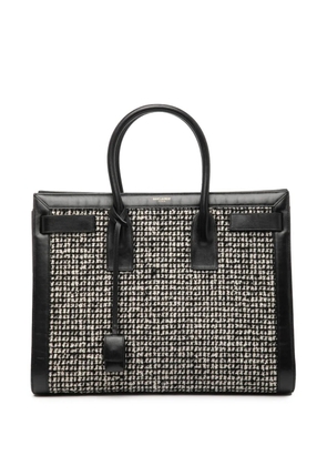 Saint Laurent Pre-Owned 2014 Small Tweed Houndstooth Sac De Jour satchel - Black