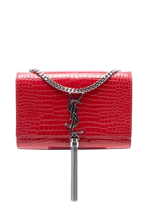 Saint Laurent Pre-Owned 2019 Small Embossed Leather Kate Tassel crossbody bag - Red