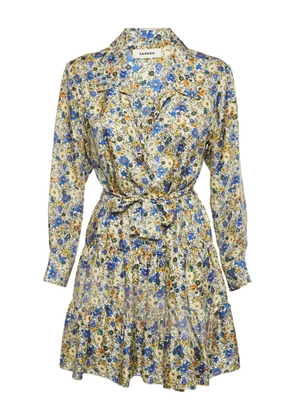 SANDRO flower-print dress - Neutrals
