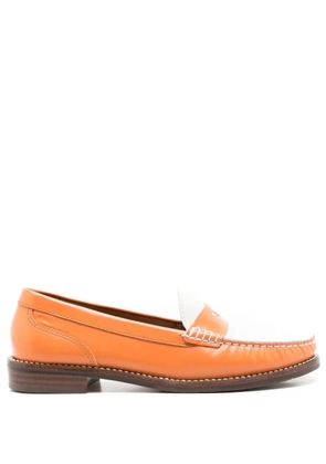 Sarah Chofakian Laine suede loafers - Orange