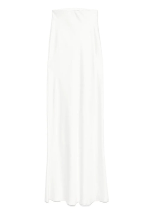 NISSA satin maxi skirt - White