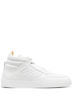Leandro Lopes quilted high-top sneakers - White