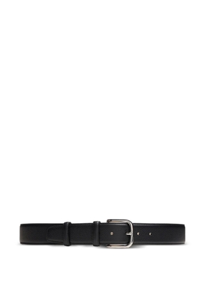 12 STOREEZ square-buckle leather belt - Black