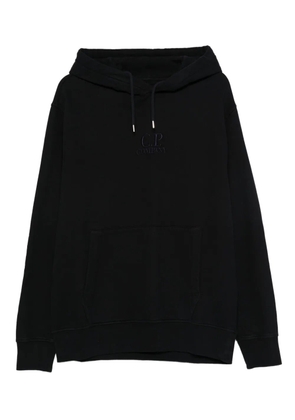 C.P. Company embroidered-logo cotton hoodie - Black