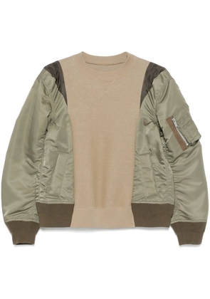 sacai panelled sweatshirt - Green