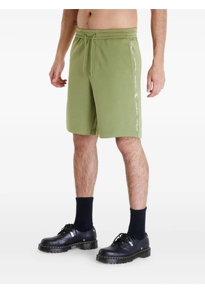 Calvin Klein side logo-print drawstring shorts - Green