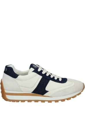 Lauren Ralph Lauren white blue leather sneakers - Neutrals