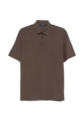 Herno button-up polo shirt - Brown