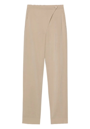 Emporio Armani overlapping-panel tapered trousers - Neutrals