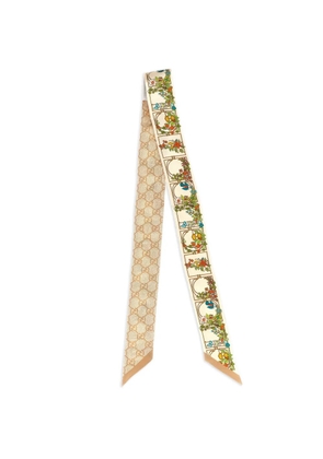 Gucci double-face floral-print scarf - Neutrals