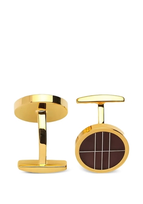 BOSS round-grid cufflinks - Gold