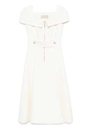 Elie Saab square-neck midi dress - White