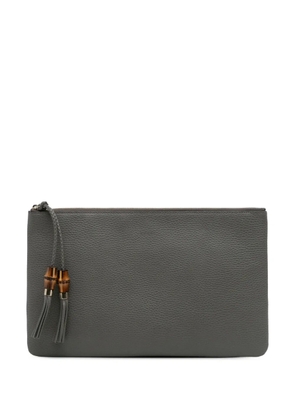 Gucci Pre-Owned 2016-2025 Calfskin Bamboo Tassel clutch bag - Grey