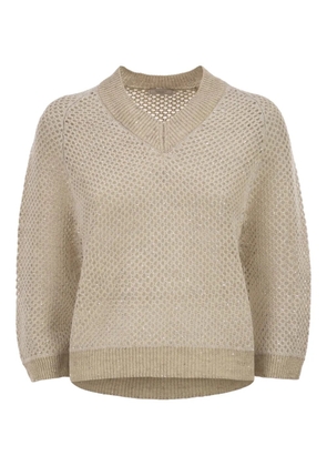 Peserico V-neck sweater - Neutrals