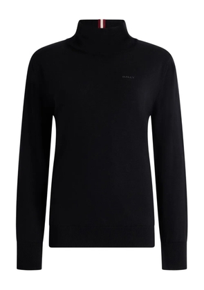 Bally mock-neck stripe sweater - Black