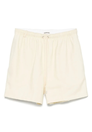 Auralee wool-blend shorts - Yellow
