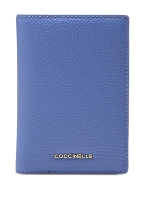 Coccinelle metallic logo passport holder - Blue