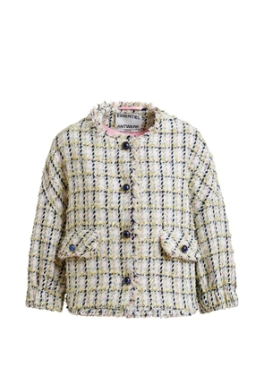 Essentiel Antwerp frayed-trim button-up jacket - Neutrals