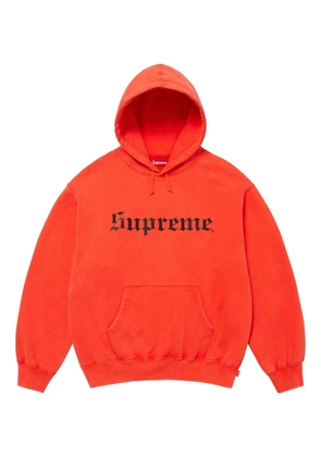 Supreme logo-lettering hoodie - Orange