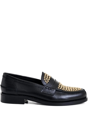 Essentiel Antwerp Istud stud-embellished loafers - Black-Gold