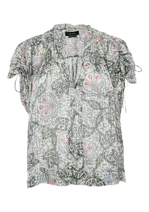 Isabel Marant Vintage paisley-print silk blouse - Black