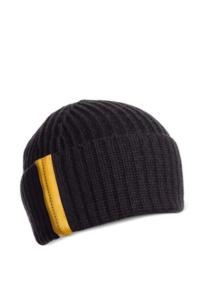 Parajumpers ribbed leather-detail beanie - Black