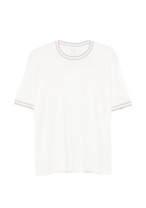Eleventy ribbed-trim T-shirt - White