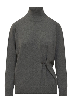 Fabiana Filippi diamond thread draping sweater - Grey