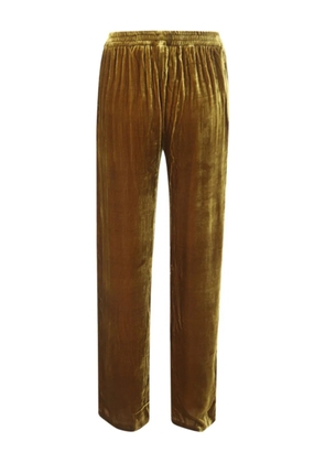 Bianco Levrin velvet elasticated-waist trousers - Yellow