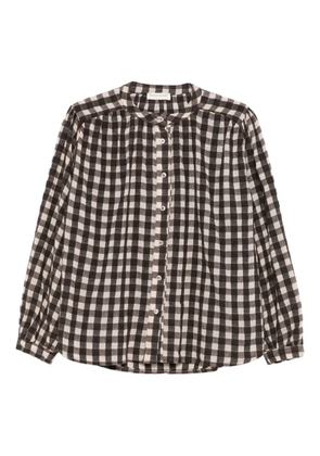 MAISON HOTEL checked shirt - Brown