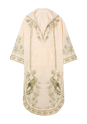 ZIMMERMANN printed hooded midi dress - Neutrals