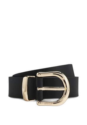 HUGO leather buckle belt - Black