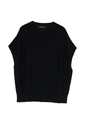 Fabiana Filippi perforated knitted top - Blue