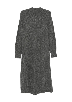 BOMPARD ribbed mock-neck midi dress - Grey