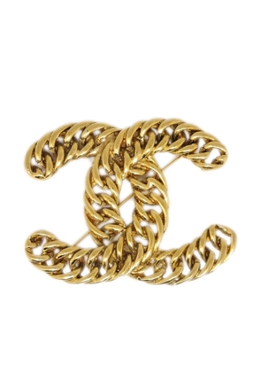 CHANEL Pre-Owned 1990-2000s CC chain brooch - Gold