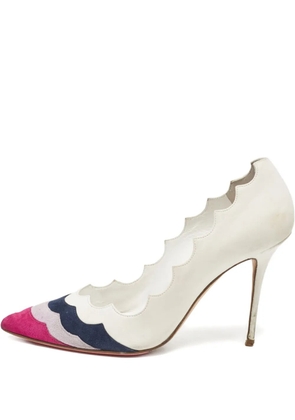 Manolo Blahnik Pre-owned 105mm scalloped pumps - White