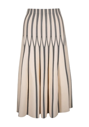 ZIMMERMANN striped-pattern midi skirt - Neutrals
