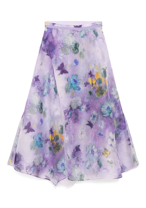 SHIATZY CHEN printed skirt - Purple