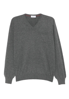 Ferragamo long-sleeve v-neck T-shirt - Grey