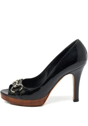 Gucci Pre-Owned Peep-Toe platform pumps - Black