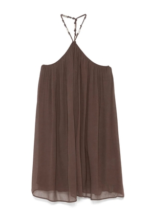Patrizia Pepe halterneck mini dress - Brown