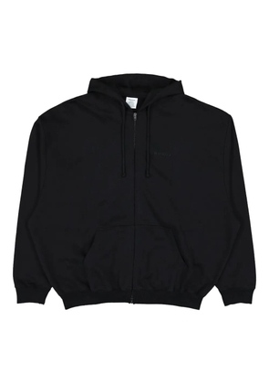 VETEMENTS zip-up logo hoodie - Black