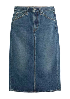Levi's back-slit denim midi skirt - Blue